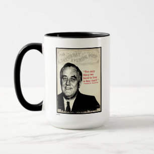 Franklin D. Roosevelt citationstecken Mugg