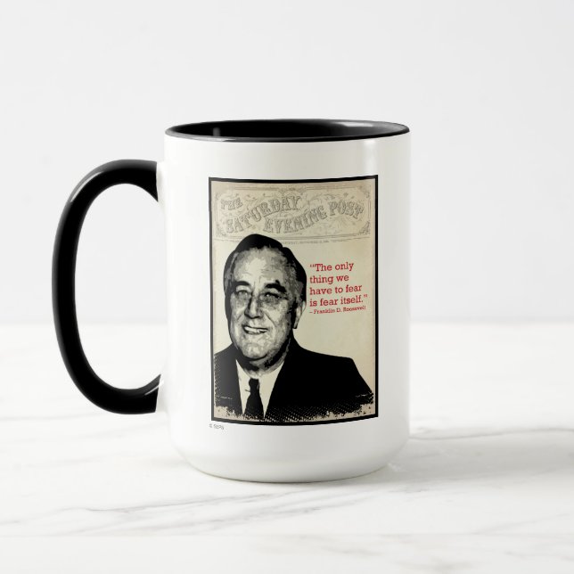 Franklin D. Roosevelt citationstecken Mugg (Vänster)
