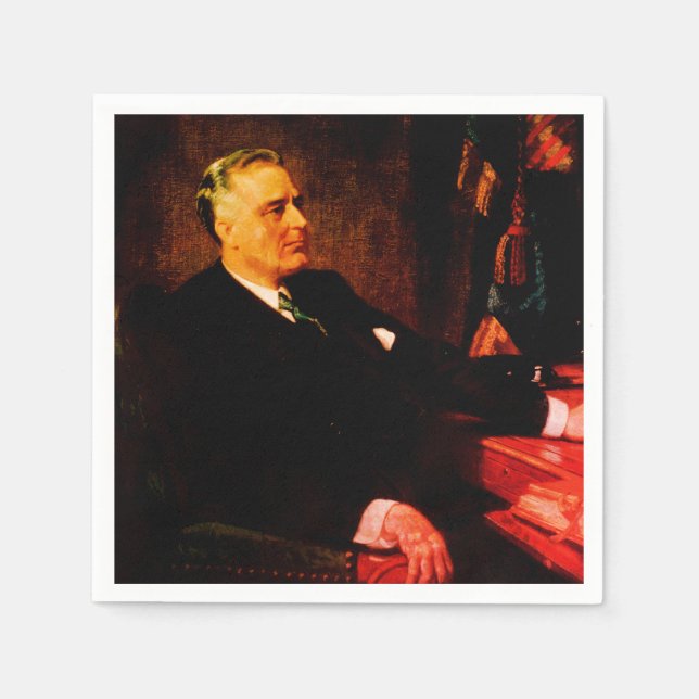 Franklin D. Roosevelt, EJFLU-demokraten, ordförand Pappersservett (Framsidan)