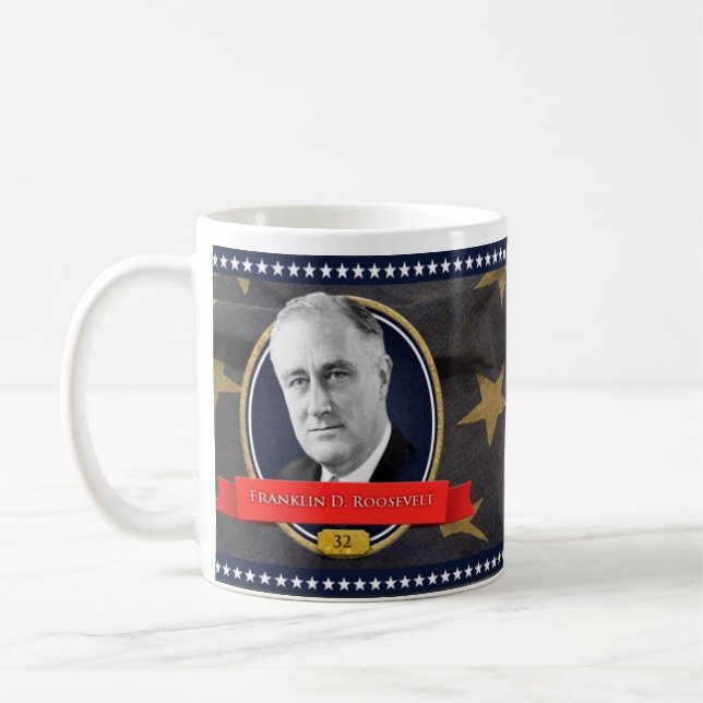 Franklin D. Roosevelt historisk mugg (Vänster)