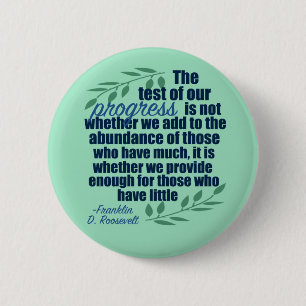 Franklin D. Roosevelt Inspirational Progress Quote Knapp