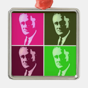 Franklin D. Roosevelt Julgransprydnad Metall