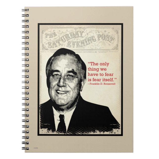 Franklin D. Roosevelt Quote Anteckningsbok (Framsidan)