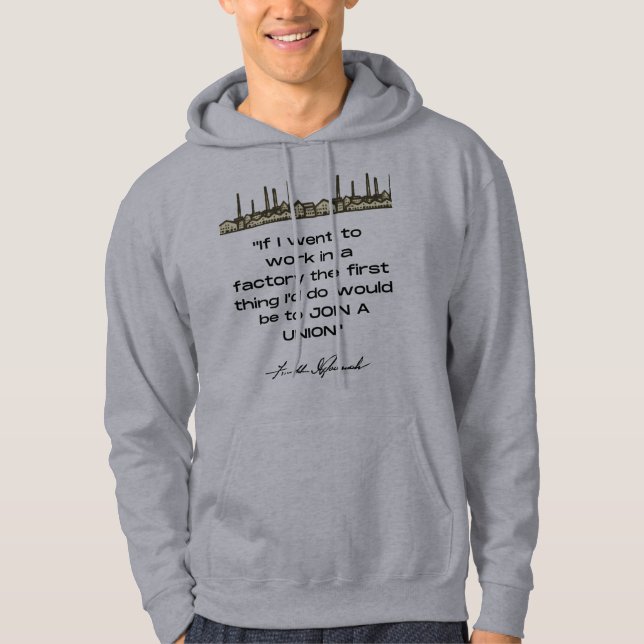 Franklin D Roosevelt Quote Hoodie (Framsida)