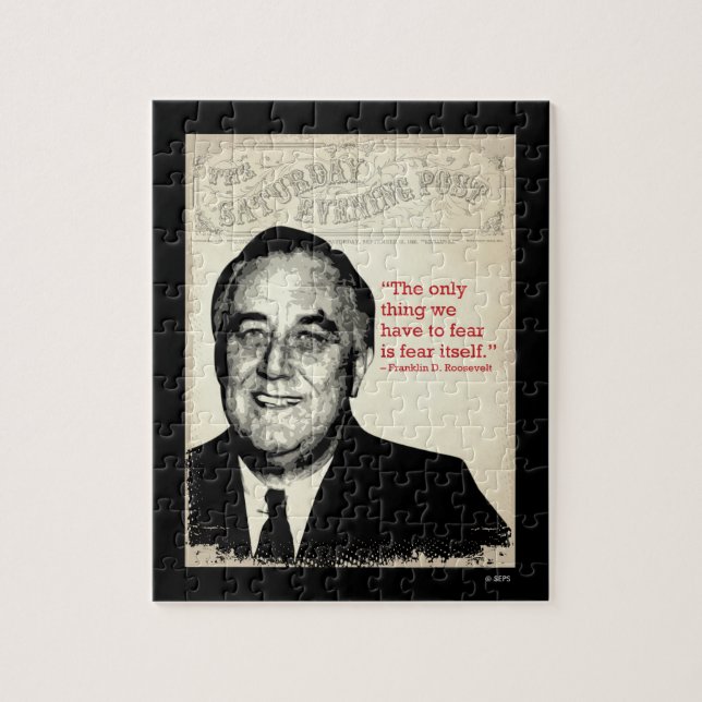 Franklin D. Roosevelt Quote Pussel (Vertikal)