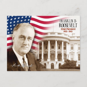 Franklin D. Roosevelt - USA:s 32:a president Vykort