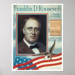 Franklin D. Roosevelt Vintage Songbook Cover Poster