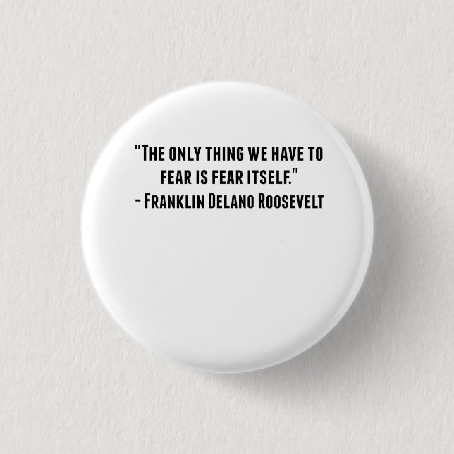 Franklin Delano Roosevelt citationstecken Knapp (Framsida)