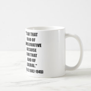 Franklin Delano Roosevelt konservativliberal Kaffemugg
