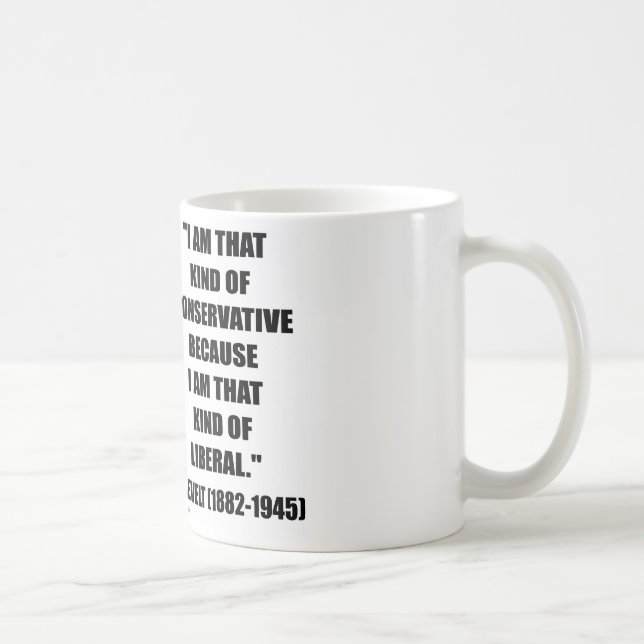 Franklin Delano Roosevelt konservativliberal Kaffemugg (Höger)