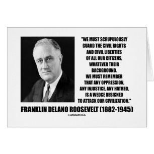 Franklin Delano Roosevelt Medborgare för civila Hö Hälsningskort