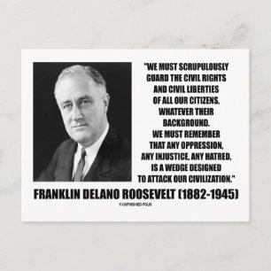 Franklin Delano Roosevelt Medborgare för civila Hö Vykort