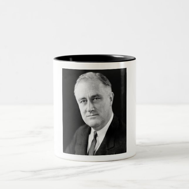 Franklin Delano Roosevelt Två-Tonad Mugg (Center)