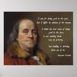Franklin fattigdomcitationstecken poster