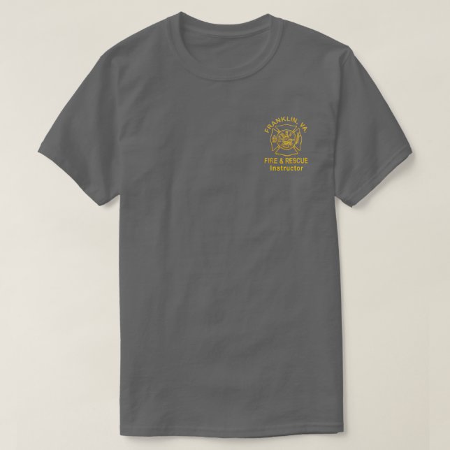 Franklin Fire and Rädding Instructor T Shirt (Design framsida)