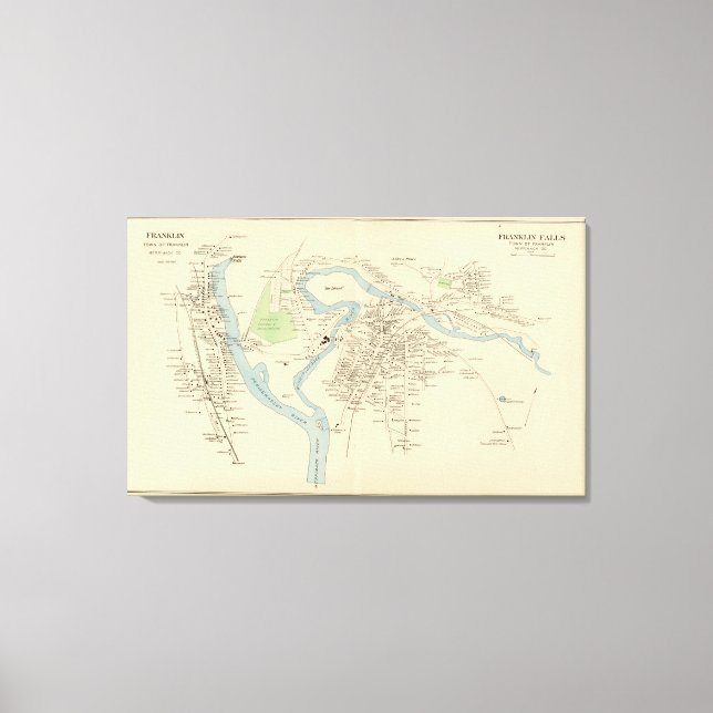 Franklin, Franklin Falls Canvastryck (Framsida)