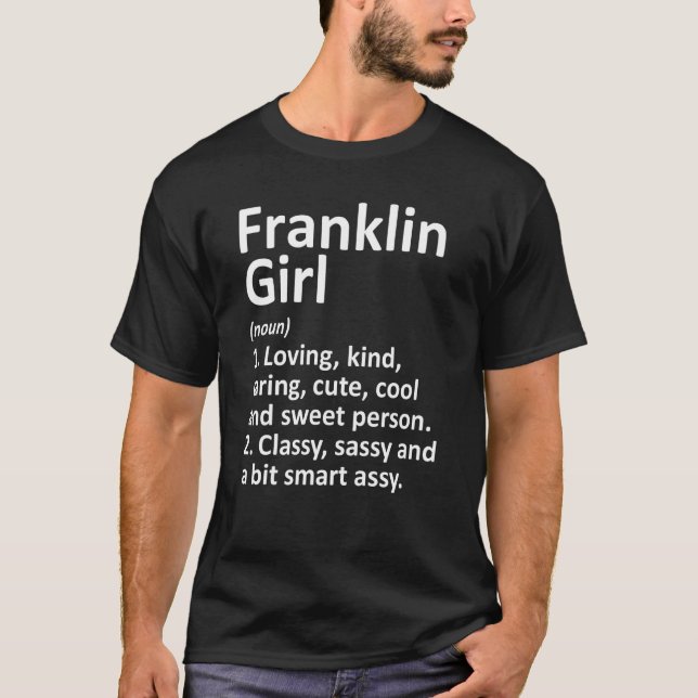 Franklin Girl Oh Ohio Funny City Roots T Shirt (Framsida)