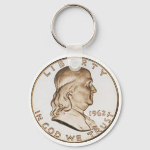 Franklin halv dollar nyckelring