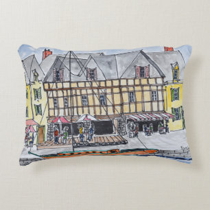 Franklin-kajen, Saint-Goustan Auray, Bretagne Prydnadskudde