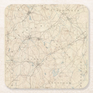 Franklin Massachusetts Underlägg Papper Kvadrat