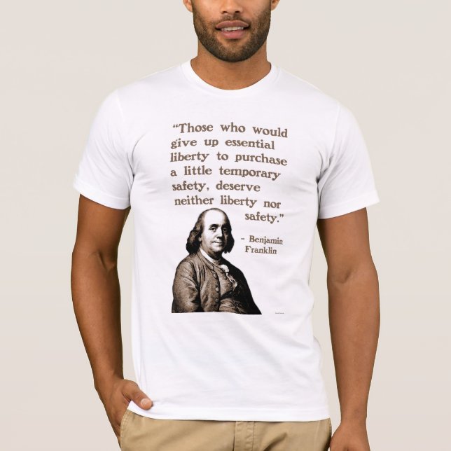 Franklin på frihet- och säkerhetsT-tröja T Shirt (Framsida)