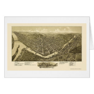 Franklin, PA Panorama-karta - 1901 Hälsningskort