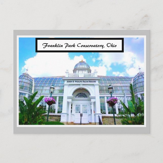 Franklin Park Conservatory, Ohio Postcard Vykort (Framsida)