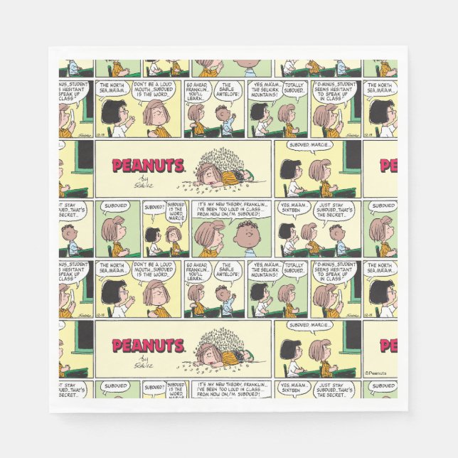 Franklin, Peppermint Patty & Marcie | Matematisk k Pappersservett (Framsidan)