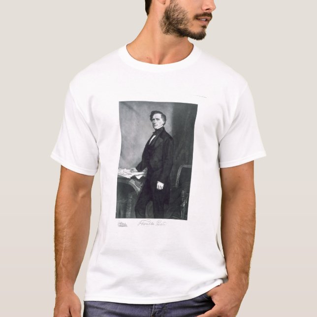 Franklin Pierce 14th president av den eniga Tee Shirt (Framsida)