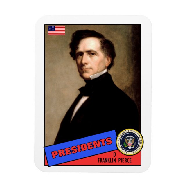 Franklin Pierce Baseball Card Magnet (Vertikal)