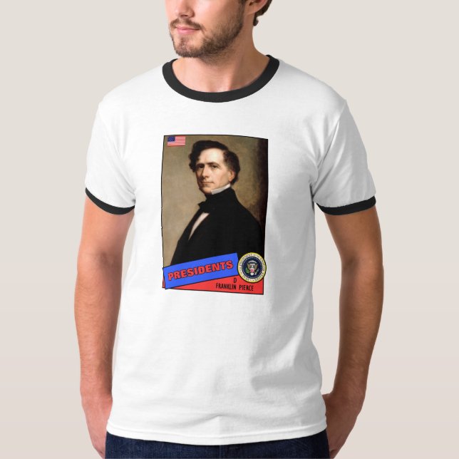 Franklin Pierce Basebollkort Tee Shirt (Framsida)