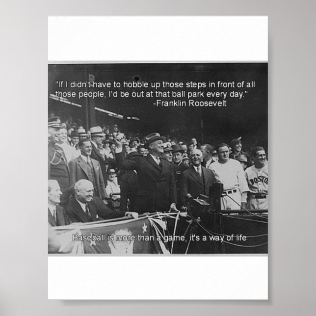 Franklin Roosevelt baseball poster (Framsidan)