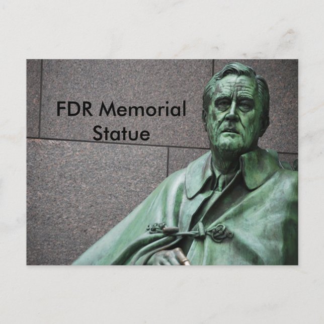 Franklin Roosevelt-statyn vid FDR-minnesmärket Vykort (Framsida)