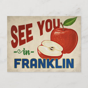 Franklin Tennessee Apple - Vintage resa Vykort
