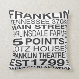 Franklin Tennessee dekorativ kudde