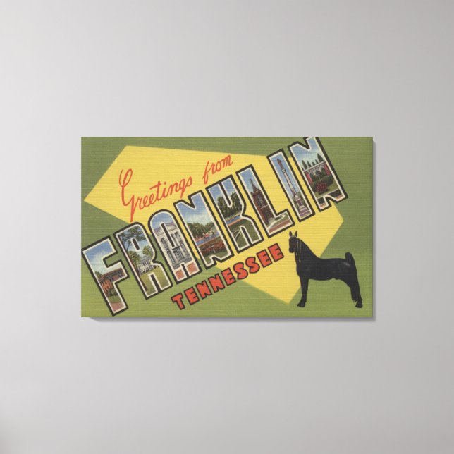 Franklin, Tennessee - Stora Brev Scenes Canvastryck (Framsida)