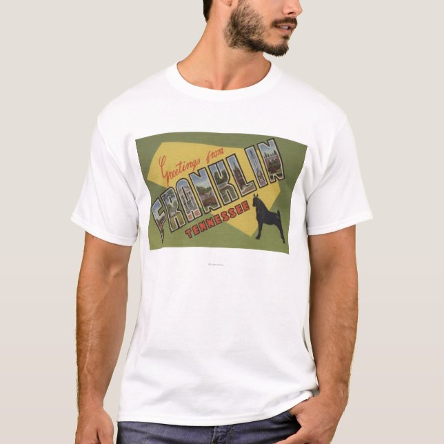 Franklin Tennessee - stora brevplatser T-shirt (Framsida)