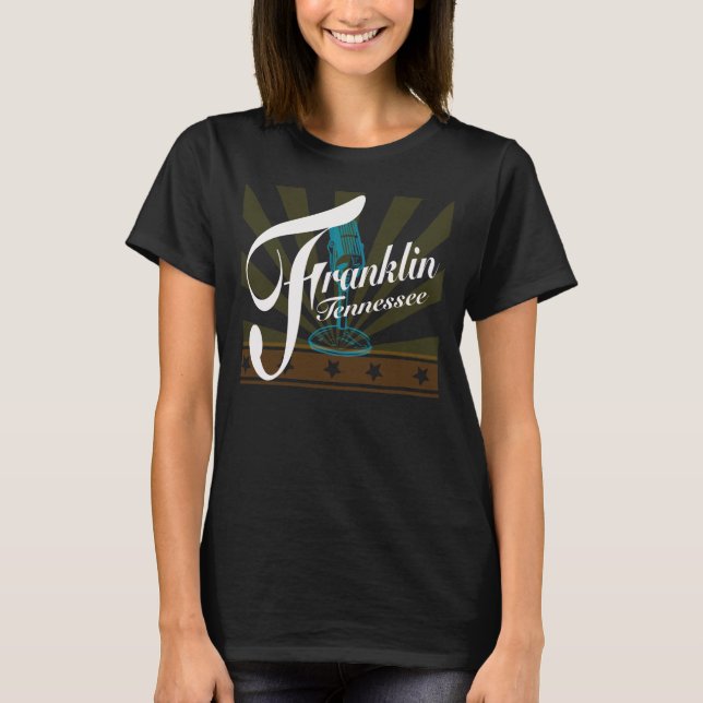 Franklin Tennessee T-tröja med strålar & T-shirt (Framsida)