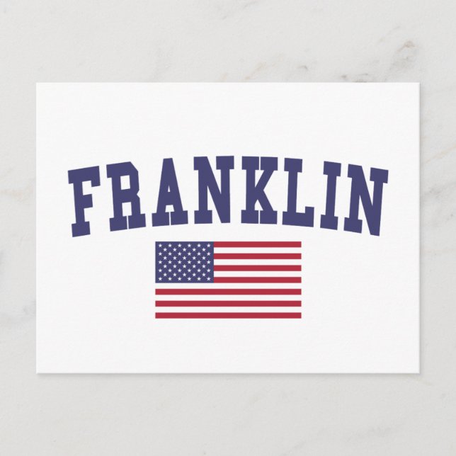 Franklin TN US Flagga Vykort (Framsida)