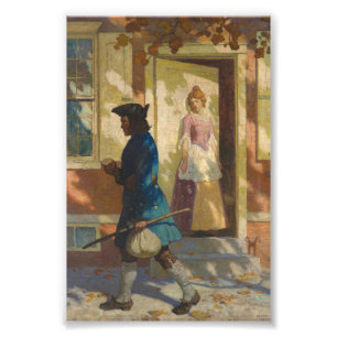 Franklins ankomst i Philadelphia av N. C. Wyeth Fototryck