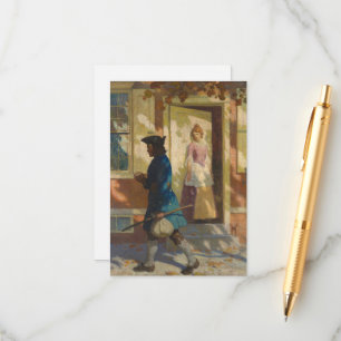 Franklins ankomst i Philadelphia av N. C. Wyeth Tilläggskort