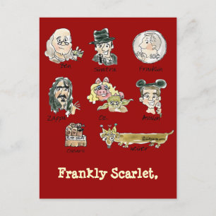 Frankly Scarlet Tecknad Funny Postcards Vykort