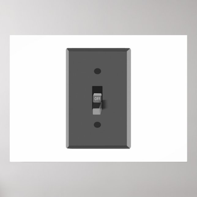 Frånkopplad elektrisk ljusbrytare poster (Framsidan)