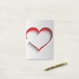 Frånkopplat hjärta post-it block