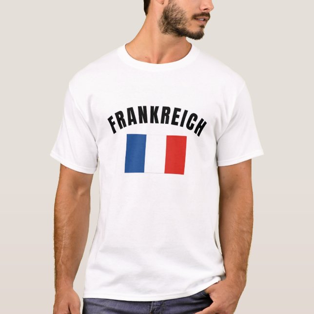 Frankreich Flag Soccer Football Team T-Shirt (Framsida)