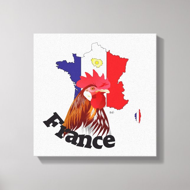 Frankreich, France, Francia Leinwand Canvastryck (Framsida)