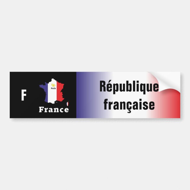 Frankreich - Frankrike Autoaufkleber Bildekal (Framsidan)