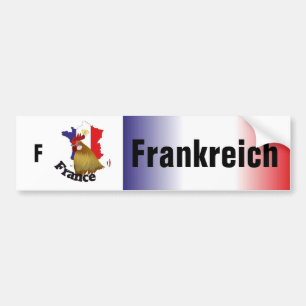 Frankreich - Frankrike Autoaufkleber Bildekal