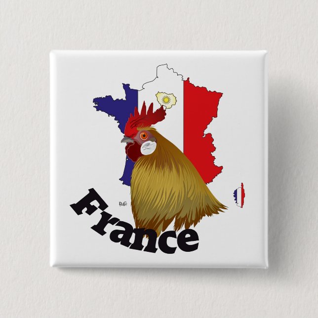 Frankreich Frankrike Francia Button Knapp (Framsida)