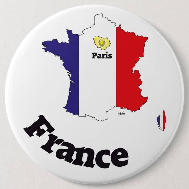 Frankreich Frankrike Francia Button Knapp (Framsida)
